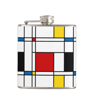 De Stijl Pattern Heupfles