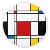 De Stijl Pattern Keramische Knop (Voorkant)