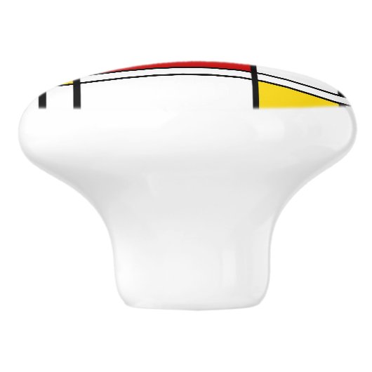 De Stijl Pattern Keramische Knop (Zijkant)