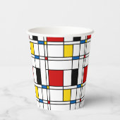 De Stijl Pattern Papieren Bekers (Achterkant)