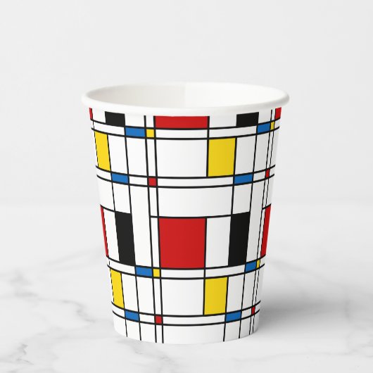 De Stijl Pattern Papieren Bekers (Links)