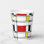 De Stijl Pattern Papieren Bekers (Rechts)