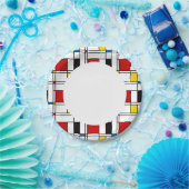 De Stijl Pattern Papieren Bordje (Feest)