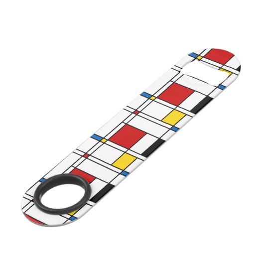 De Stijl Pattern Speed Flessenopener (Voorkant Gekanteld)