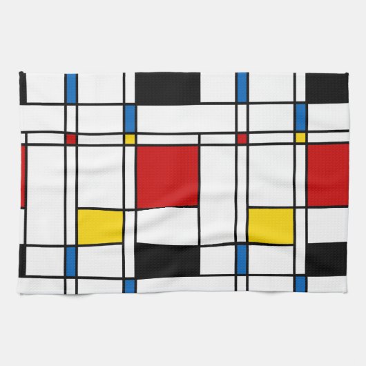 De Stijl Pattern Theedoek (Horizontaal)