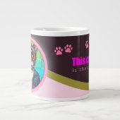 De stijl van deze kat is miauw extra grote beker (Voorkant)