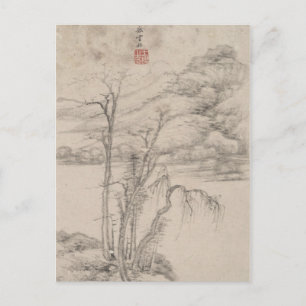 De stijl van diverse oude meesters Landschap B&W Briefkaart