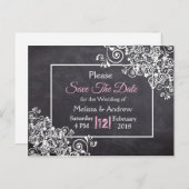 De Stijl van het Chalkboard sparen de briefkaarten (Voorkant / Achterkant)