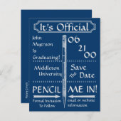 De stijl van het Chalkboard sparen de Datum/nodig Aankondigingskaart (Voorkant / Achterkant)