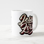 De stijl van Jesus First 70 Extra Grote Beker (Voorkant rechts)