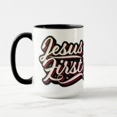 De stijl van Jesus First 70 Mok (Links)