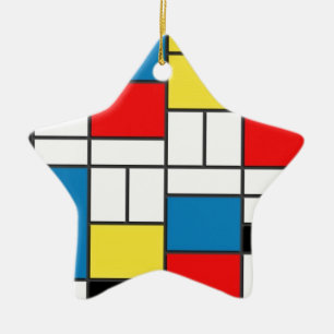 De Stijl van Mondrian Keramisch Ornament