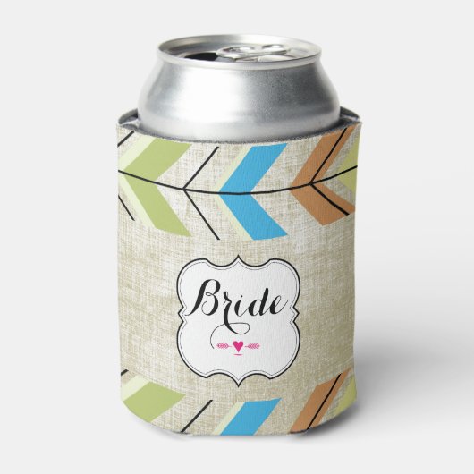 De stijl van Rustic Bride Blikjeskoeler (Blikje Voorkant)
