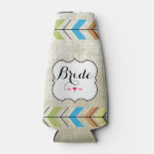 De  stijl van Rustic Bride Flesjeskoeler (Voorkant)