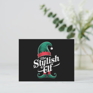 De stijlvolle Elf Group die kerstmis uit de famili Feestdagenkaart