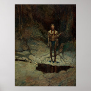 De stille begrafenis door Newell Convers Wyeth Poster