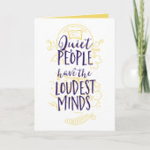 De stille mensen hebben de Loudest Minds Kaart (Voorkant)