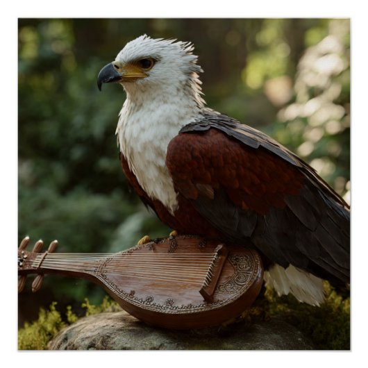 De Stille Minstreel van het Bos Perfect Poster (Voorkant)