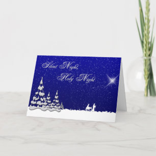 De Stille Nacht van Kerstmis van de winter Feestdagen Kaart