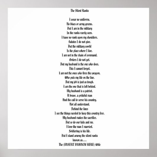 De stille Ranks Poster (Voorkant)