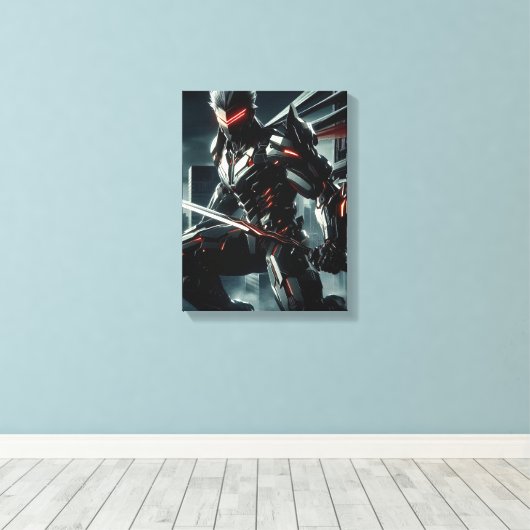 De stille schaduw Ronin Canvas Afdruk (Insitu (Houten vloer))