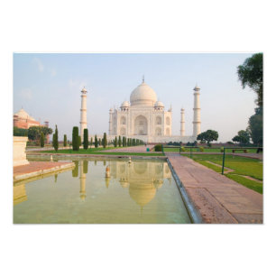 De stille vredige Taj Mahal bij zonsopgang een van Foto Afdruk