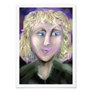 De Stille Waarnemer Expressief Vrouwelijk Portret Foto Afdruk