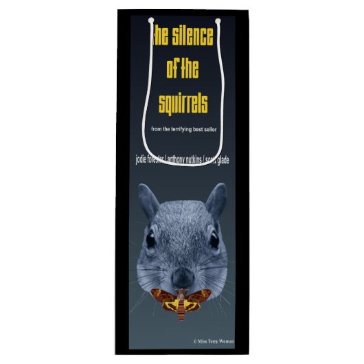 De stilte van de eekhoorns - een Parody Wijn Cadeautas (Voorkant)