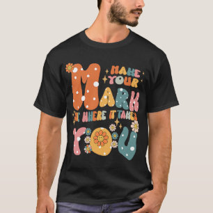 De stip laat je teken zien waar het past t-shirt
