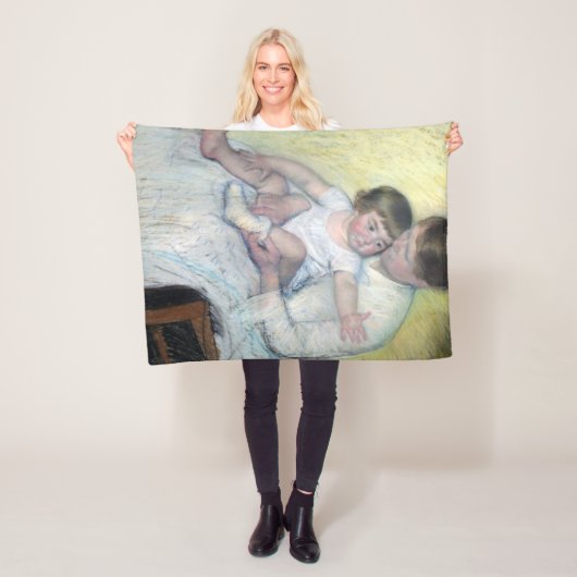 De Stocking, Mary Cassatt Fleece Deken (In situ)