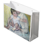 De Stocking, Mary Cassatt Groot Cadeauzakje (Voorkant Gekanteld)