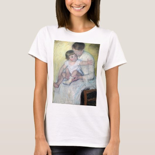De Stocking, Mary Cassatt T-shirt (Voorkant)