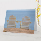 De Stoelen van Adirondack van de waterkant Kaart (Gele Bloem)