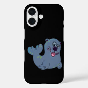De stoffen afdichting bij Zazzle Mascot Logo Chara iPhone 16 Hoesje