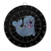 De stoffen afdichting bij Zazzle Mascot Logo Chara Dartbord (Voorkant)