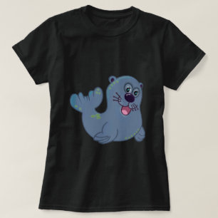 De stoffen afdichting bij Zazzle Mascot Logo Chara T-shirt
