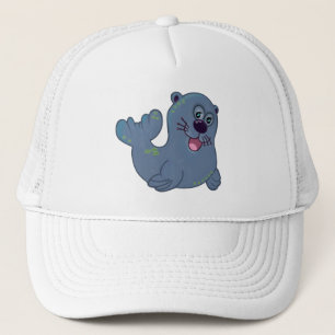 De stoffen afdichting bij Zazzle Mascot Logo Chara Trucker Pet