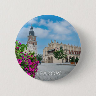 De stoffen hal op het centrale plein in Krakau, Po Ronde Button 5,7 Cm