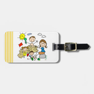 De stok stelt de Pret van het Strand van de Famili Bagagelabel
