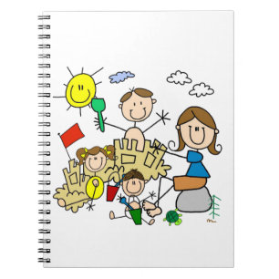 De stok stelt de Pret van het Strand van de Famili Notitieboek