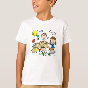 De stok stelt de Pret van het Strand van de Famili T-shirt