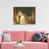 De Stolen Kiss, c.1788 Canvas Afdruk (Insitu (Woonkamer))