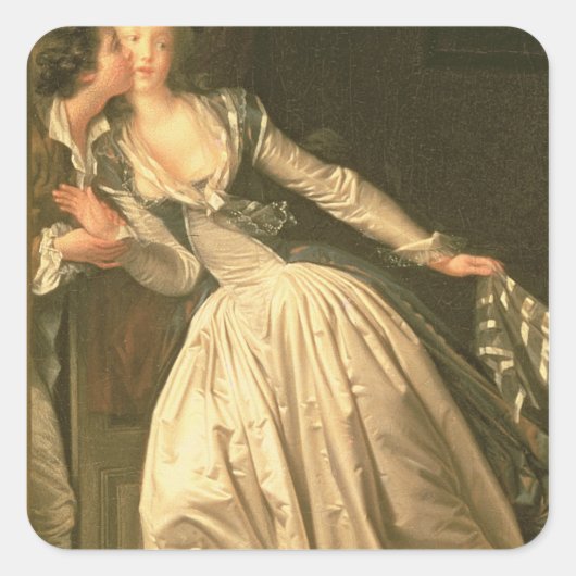 De Stolen Kiss, c.1788 Vierkante Sticker (Voorkant)