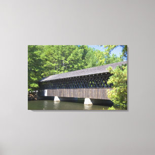 De Stone Mountain overdekte brug bij Stone Canvas Afdruk