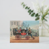 De stoomcoach briefkaart (Staand voorkant)