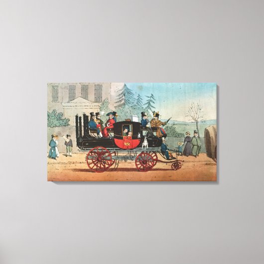 De stoomcoach canvas afdruk (Voorkant)
