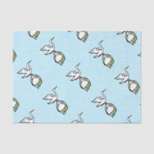 De storm draagt een babyjongen tissuepapier