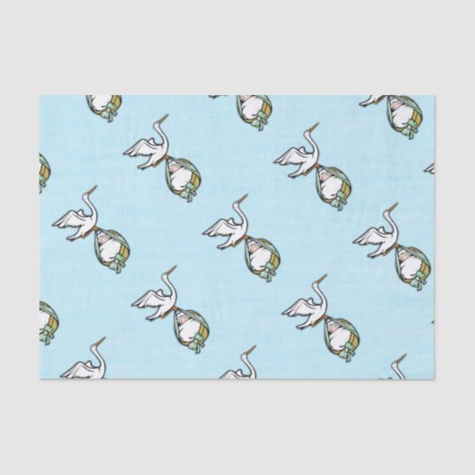 De storm draagt een babyjongen tissuepapier (Voorkant)