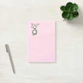 De storm draagt een babymeisje post-it® notes (Kantoor)