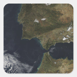 De Straat van Gibraltar Vierkante Sticker